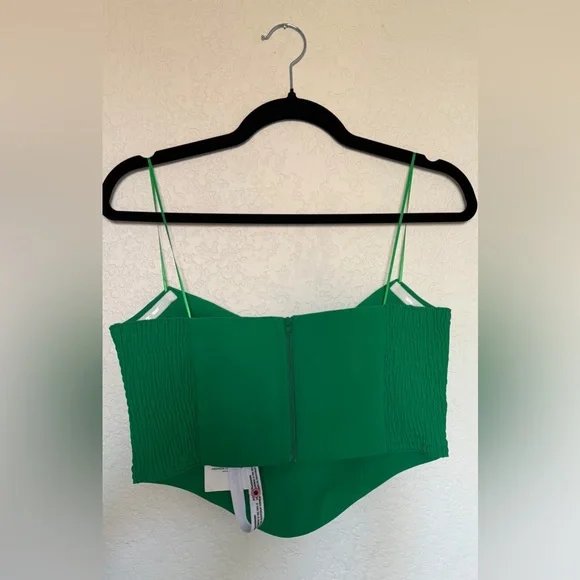 NWT Amanda Uprichard Sabine Crop Top in Jungle Size Medium - Picture 4 of 7